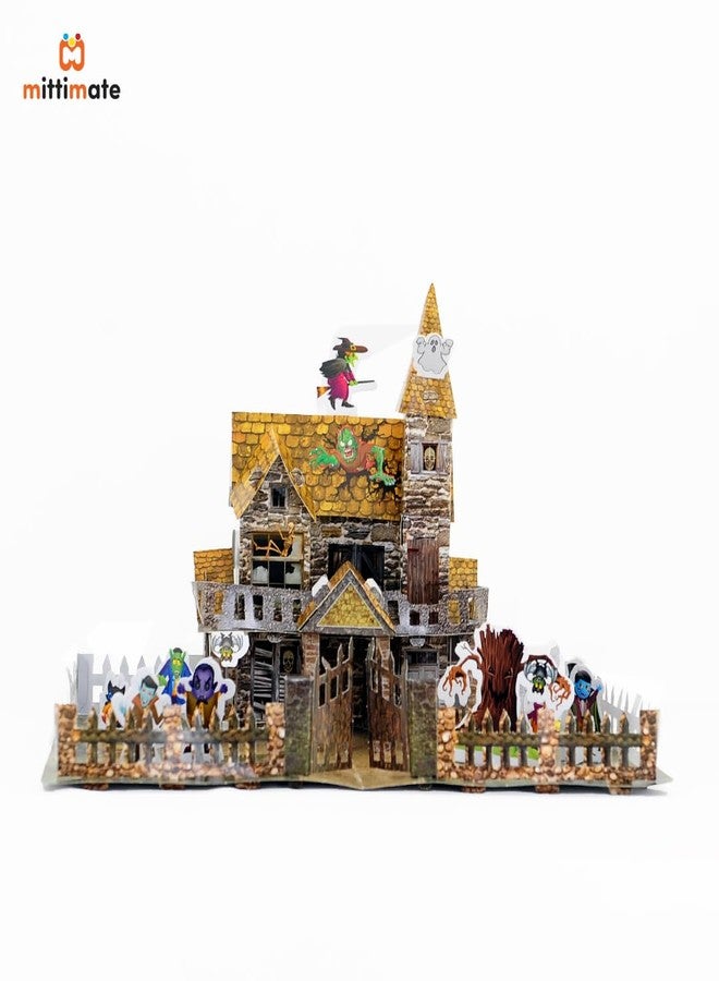 Mittimate Haunted House Model Construction Book For Kids Age 8 To 12 Year Old I Make Your Own 3D Paper Model I Fun & Diy Craft Book For Children,Multicolor - Image 3